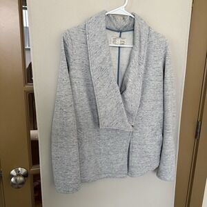Anthropologie Saturday Sunday Womens Small Grey Cardigan Sweatshirt Button